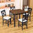 5-Piece Dining Table Set with 4 Chairs-1244864543