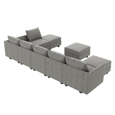 Tremee U-shaped Modular Sectional Sofa with Chaise