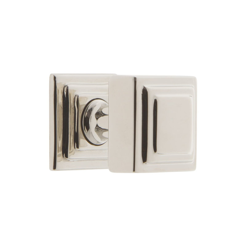Carré Square Cabinet Knob, Polished Nickel