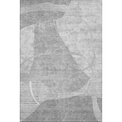 Premium Machine Washable Prisco Gray Rug
