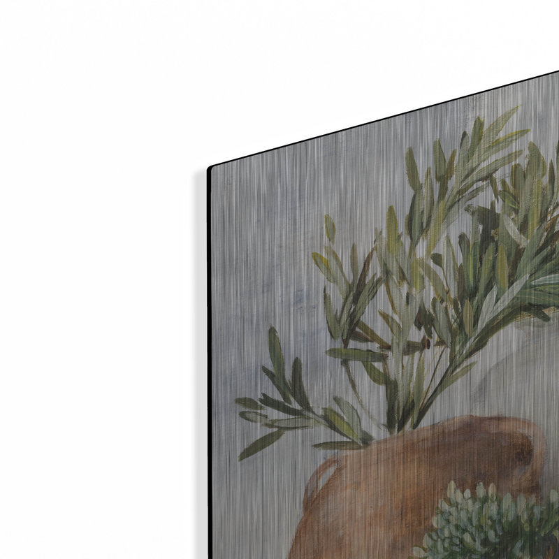 «Calm Still Life Dark 1» par Julia Purinton, art mural en métal, H 24 po x l 24 po
