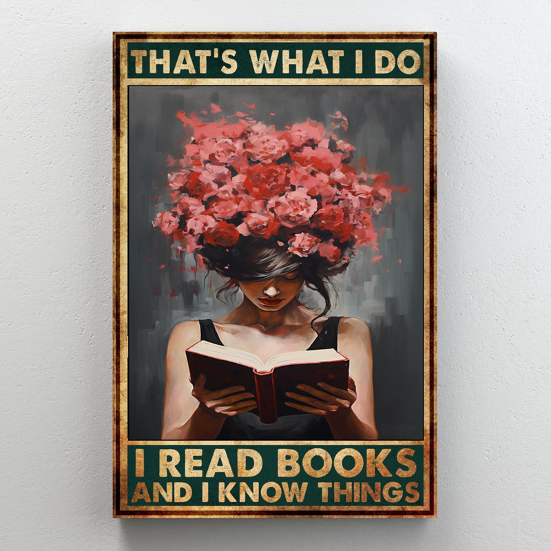 «Woman I Read», impression rectangulaire sur bois, H 36 po x l 24 po x P 1,25 po