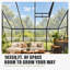 Serre de jardin intérieure de 1,83 m de large x 2,44 m de profondeur, en aluminium et polycarbonate, avec 2 aérations de toit réglables et structure noire, idéale pour votre cour arrière.-136324917