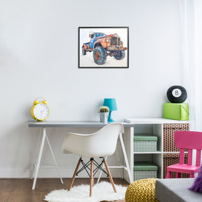 Old Rustic Truck Illustration Framed Giclee, design by Steve Hunziker