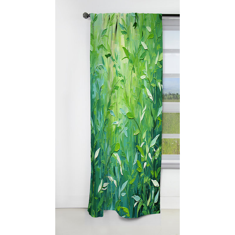 Heidi - Rideau Herbs - Rideau occultant à motif floral - 1 panneau, L 52 po x L 108 po