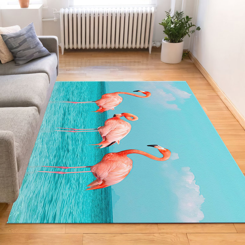 Floral Pattern With Pile Soft Type Printed Rug in Vibrant Colors Perfect for Adding a Touch of Elegance to Any Room Decor