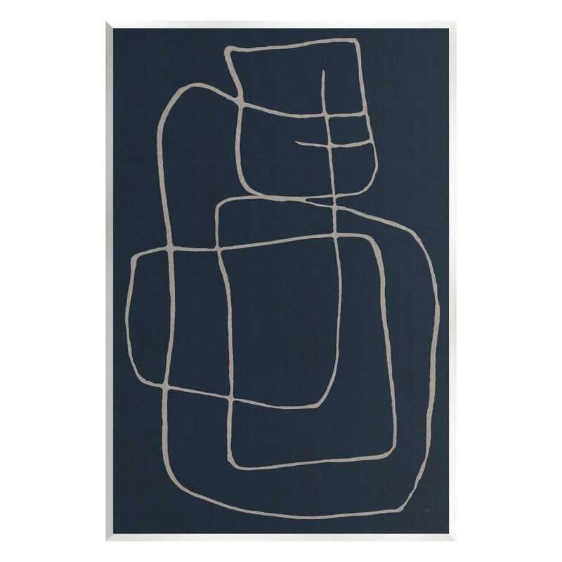 «Squiggle Shapes Abstract Line», art mural par Susan Jill, H 19 po x l 13 po x P 0,5 po