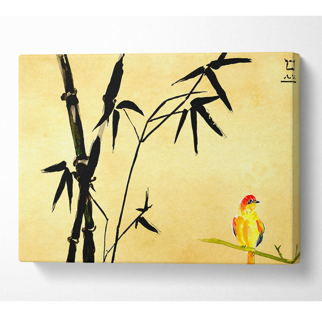 Chinesische Vogelmalerei - Kunstdrucke auf Leinwand - Wrapped Canvas