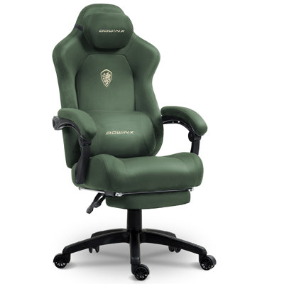Big and Tall Gaming Chair with Footrest and Suede Fabric, Office Game Chair with Pocket Spring Cushion, High Back Ergonomic for Adults, 440LBS