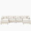 130.7 Inch Beige Chenille Modular Sectional Sofa - 4-Seater U-Shaped Cloud Couch With Movable Ottoman, DIY Combination For Living Room-600689429