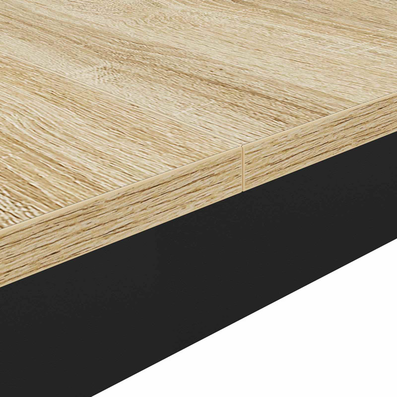 Standing Bar Table Engineered Wood, Oak, 105cmH x 200cmL x 100cmW