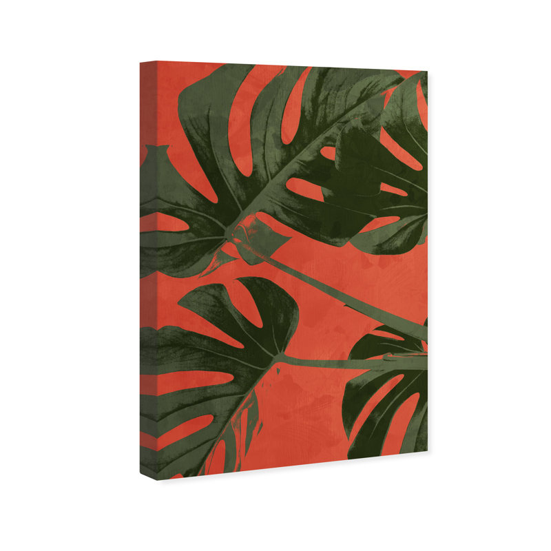 «Floral and Botanical Monstera Pop Botanicals», reproduction d'art sur toile, H 15 po x l 10 po x P 1,5 po, Toile tendue