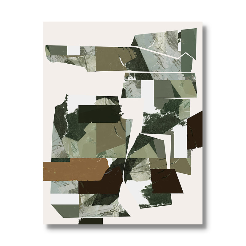 «Green Endeavour I Print» par Cartissi, 11'' W x 14'' H, Toile tendue, No Frame