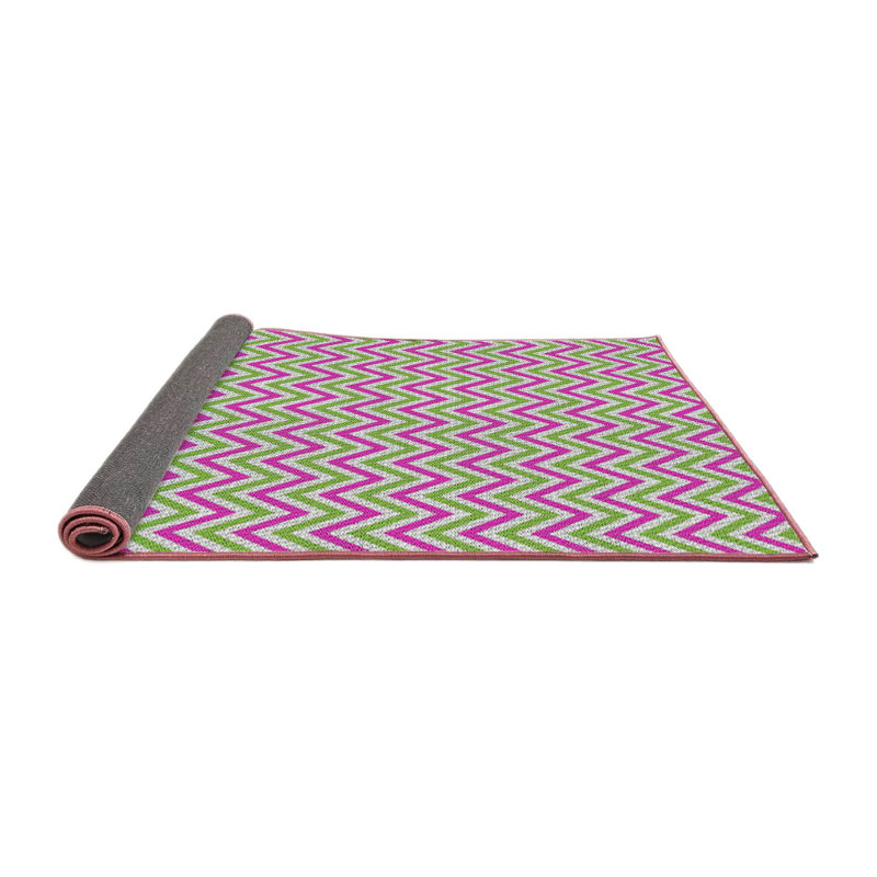 Tapis rose / vert Power Loom, Carré 5 pi