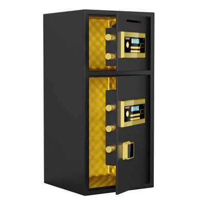 Large Digital Double-door Safe With Hidden Code | 5.0 Cu Ft Fireproof & Waterproof Security Safe For Home Or Office