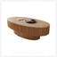 Table basse ovale avec rangement, placage en bois massif, décor moderne et élégant pour le salon, la chambre à coucher ou le bureau-268497402-268497403