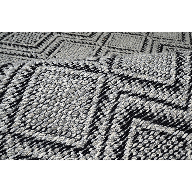 Wool Geometric Area Rug, Rectangle 6' x 9'
