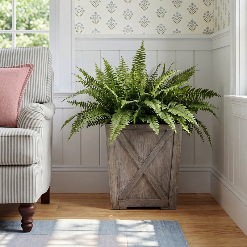 Siena Wood Planter Box, 19" H x 18" W x 18" D