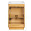 Ensemble de meuble-lavabo sur pied 20 po avec lavabo en céramique, ensemble de meuble-lavabo simple autoportant avec porte à fermeture douce, tablette réglable, style maison de campagne, bois naturel.