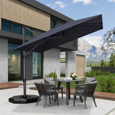 Sharis 108'' Cantilever Navy Umbrella