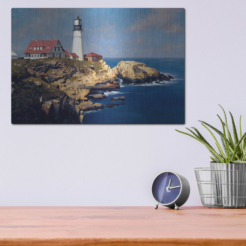 «Phare côtier» par Zhen-Huan Lu, H 12 po x l 16 po