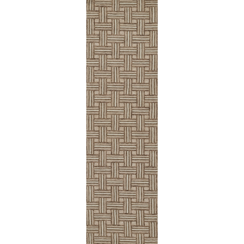 Abbott Hand Tufted Wool Geometric Rug, Runner 2'3" x 8'