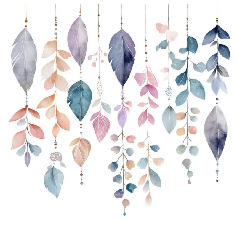 Tapis de bain suspendu à feuilles d'aquarelle, L 24 po x L 17 po