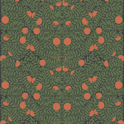 Orange Bush Self-Adhesive Wallpaper