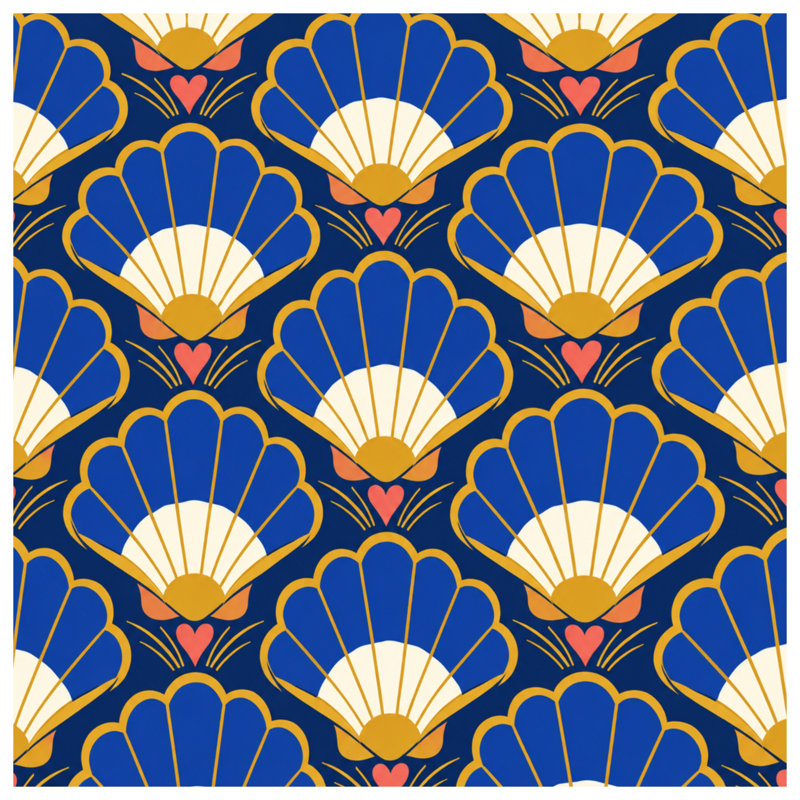 Édredon Art Deco Shells, Twin Extra Long