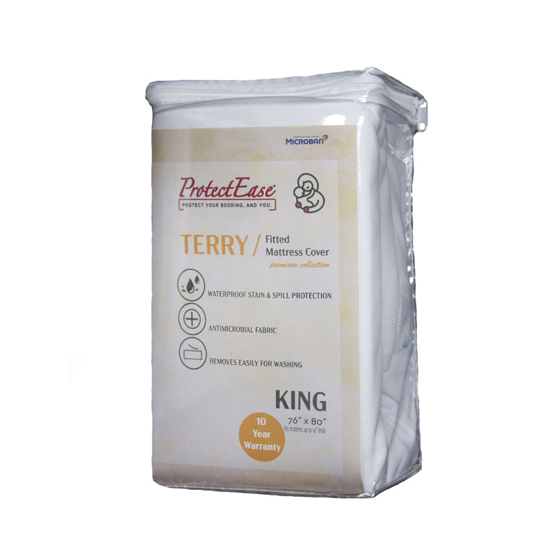 Waterproof Fitted Mattress Protector Mattress Protector Case Pack, King