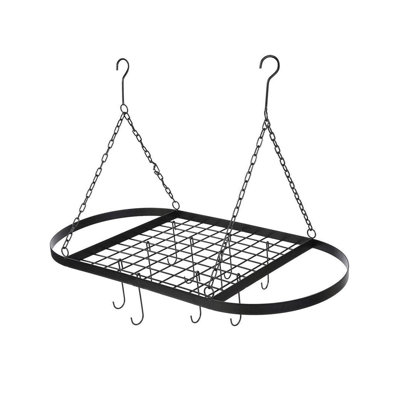 Metal Oval Wall Mounted Pot Rack