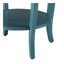 Table d'appoint ronde bleu sarcelle avec tablette inférieure