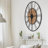 23.5" Oversized Modern Metal and Wood Round Decorative Wall Clock