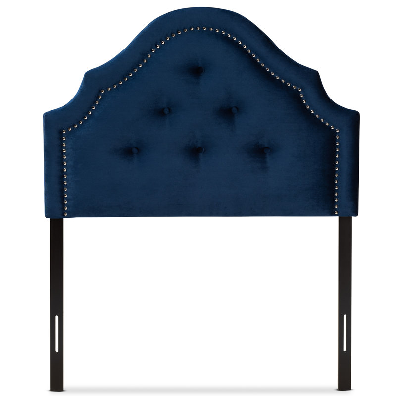 Tête de lit tapissier Miccah, Simple, Bleu royal