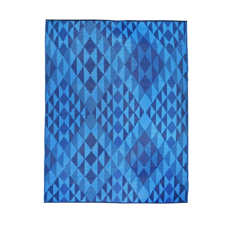 Tapis d'extérieur bleu Aleysia