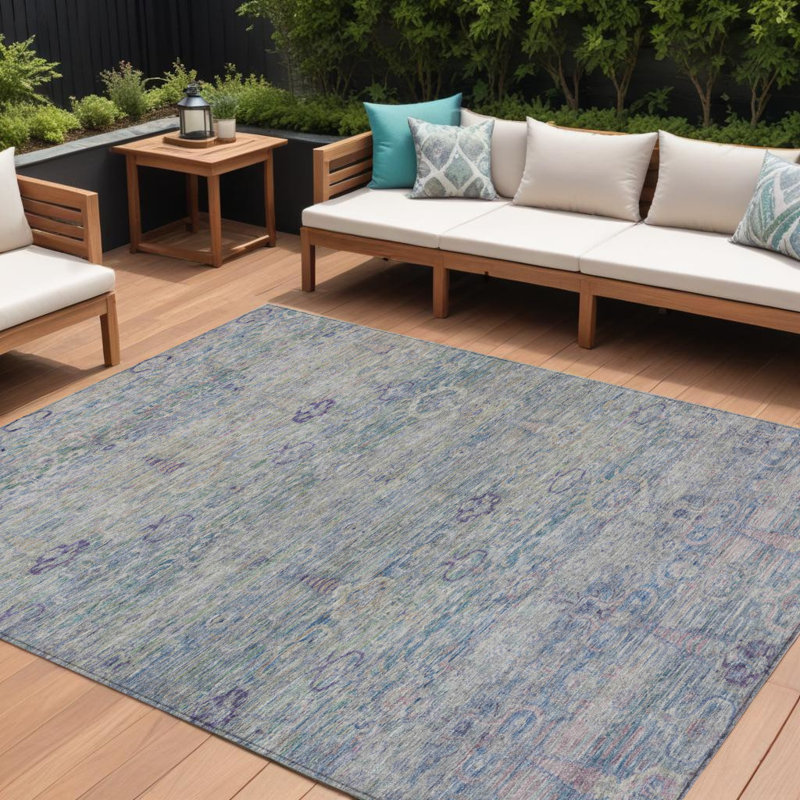 Tapis oriental lavable intérieur 8 pi x 10 pi prune et argent