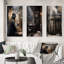 «Vintage Paris Nostalgia Atmosphere Peinture», 3 pièces sur toile-2063668208-2063668222
