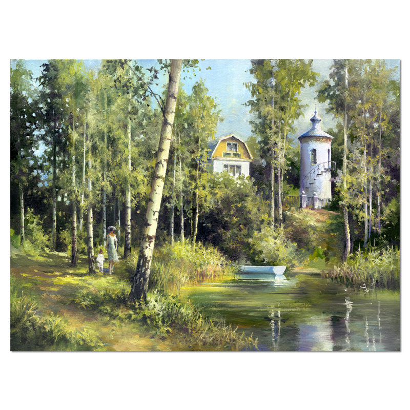 «The River in the Spring Landscape», reproduction sur toile tendue, H 30 po x l 40 po