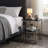 Doimo Contemporary Two Tier Black Glass End Table