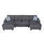 Canapé modulaire en U ultra confortable avec coussins moelleux et sièges polyvalents-2111780232