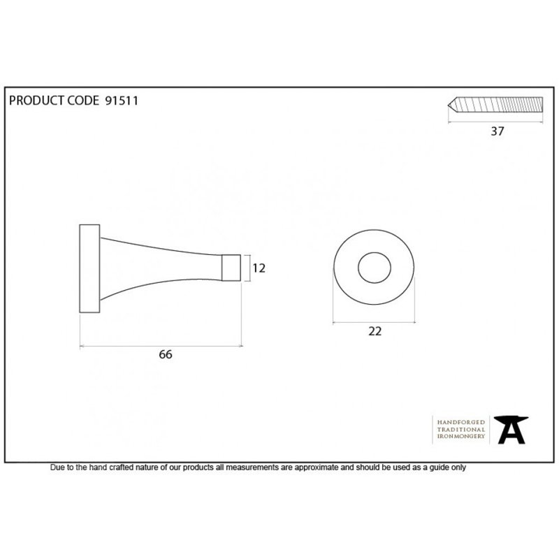 Projection Brass Baseboard Door Stop, Polished Chrome