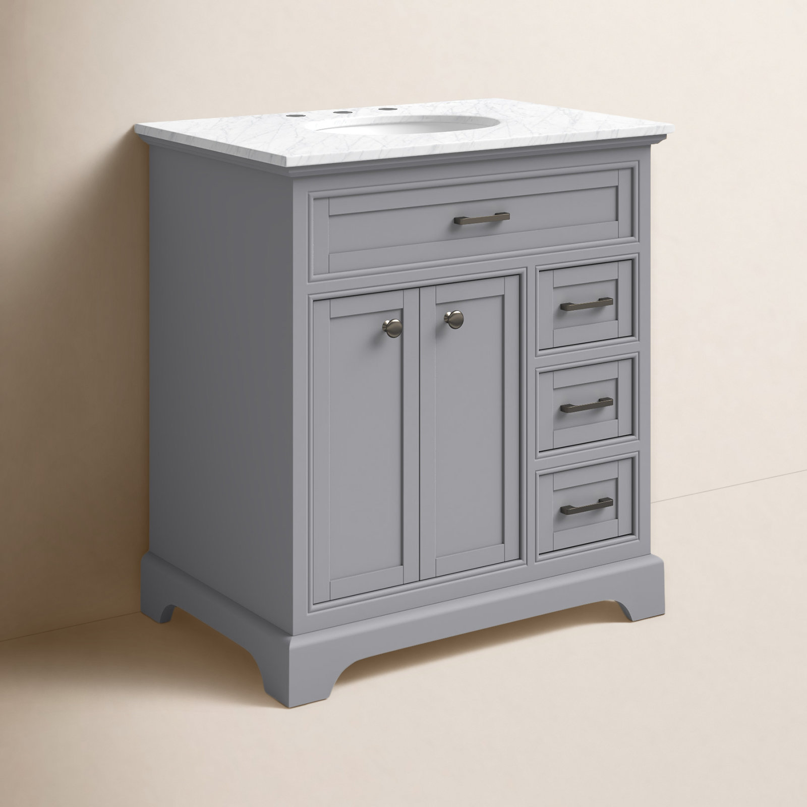 Hermes 32'' Single Bathroom Vanity, Gray
