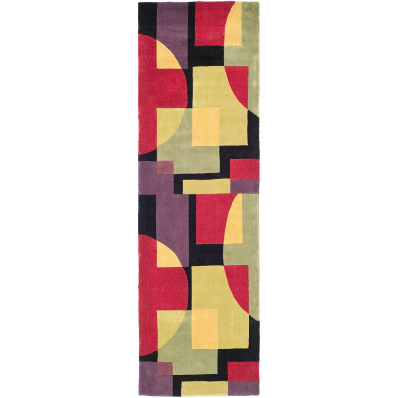 Rodeo Drive Hand Tufted Wool Pile Geometric Rug, Runner 2'6" x 14'
