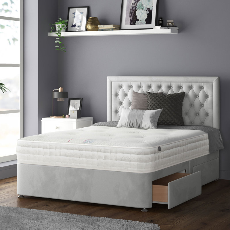 Scarborough Upholstered Headboard, Silver, Kingsize (5')
