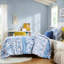 Édredon double / grand, imprimé floral rayé élégant, 2 taies décoratives, coussins décoratifs, motif en microfibre, literie-121327481