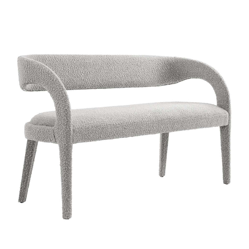 Modway Pinnacle Boucle Fabric Accent Bench, Taupe