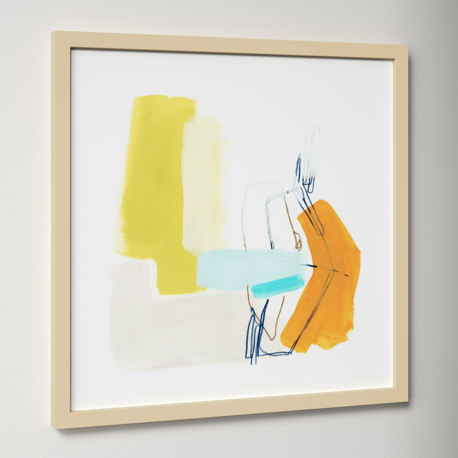 Adagio IV by June Erica Vess, Noir Black Framed Paper, 33.38" H x 33.38" W x 0.88" D