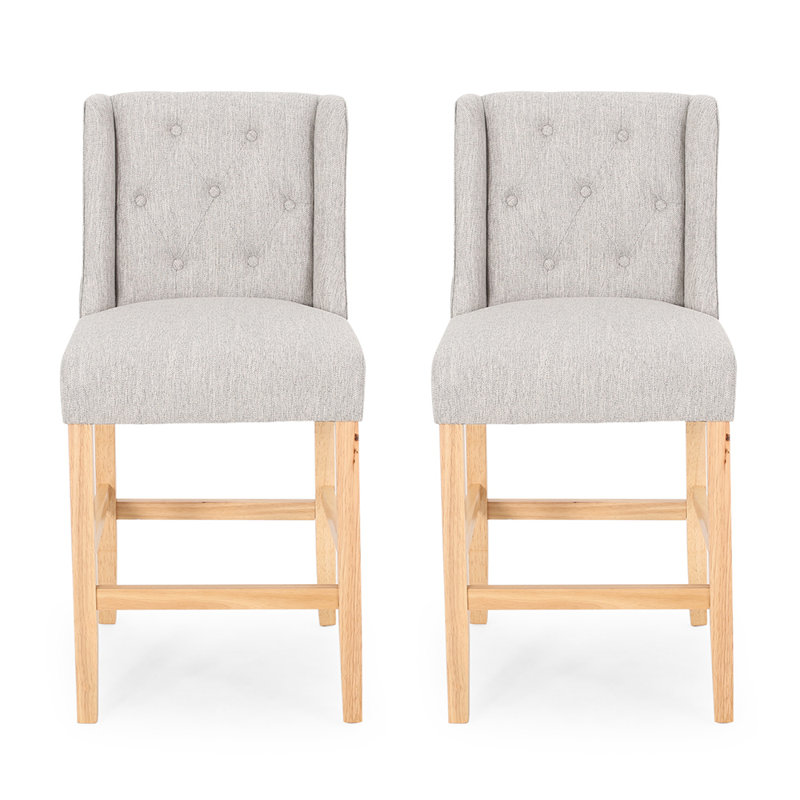 Gertz Eline Stool, Light Gray, Bar Stool (31" Seat Height)