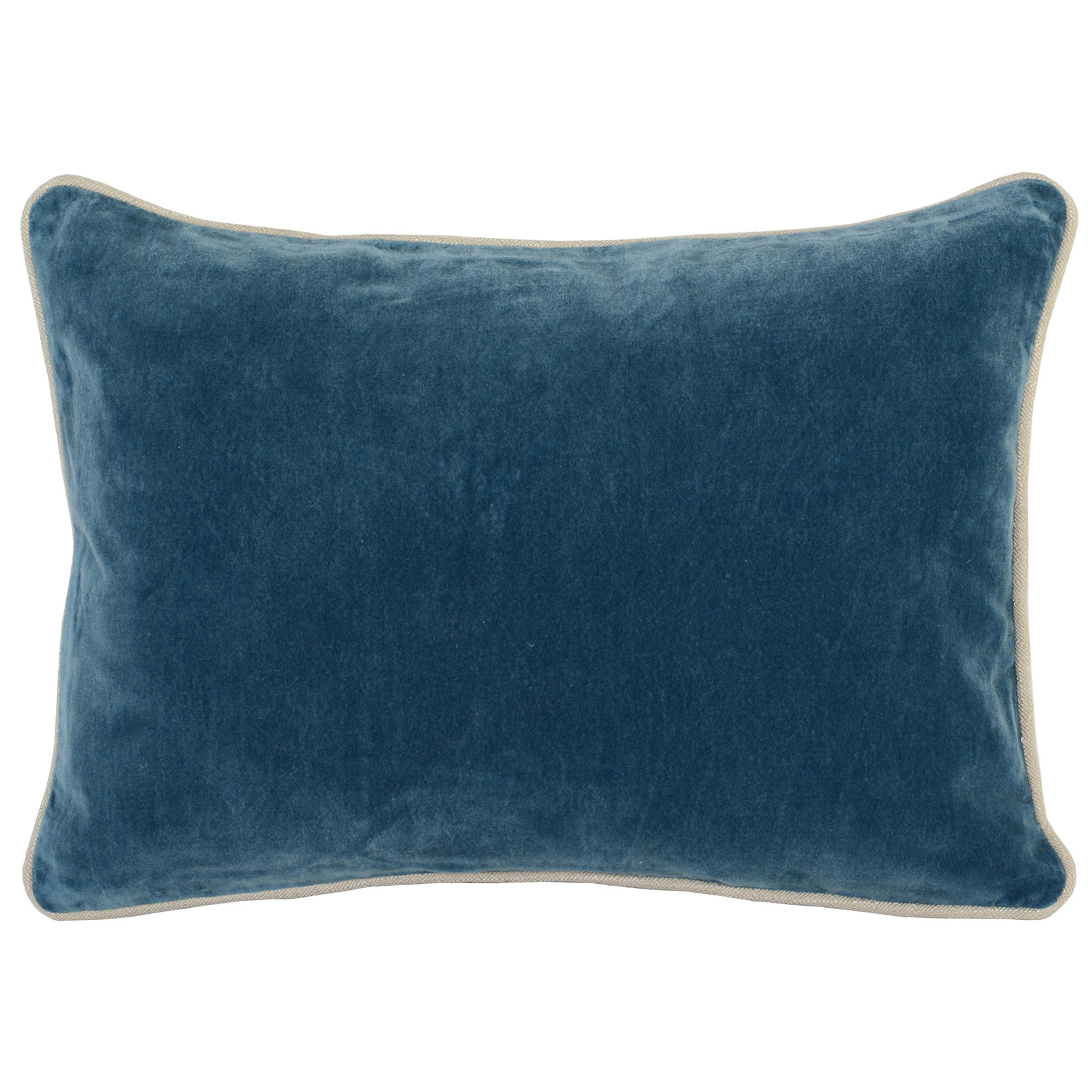 Goodall Cotton Throw Pillow, Rectangle 14"H x 20"W, Marine Blue