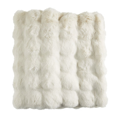 Soft Bubble Faux Fur Throw